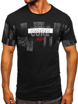 Camiseta de manga corta para hombre negro Bolf 14703