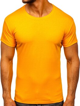 Camiseta de manga corta sin estampado para hombre naranja Bolf 2005