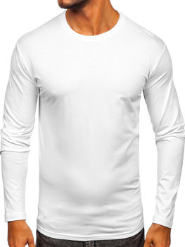 Camiseta de manga larga lisa para hombre blanca Bolf 1209