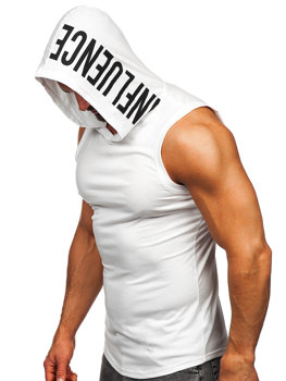 Camiseta de tirantes con impresión para hombre blanco Bolf B2537