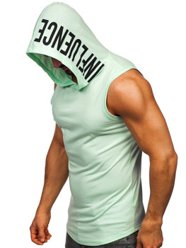 Camiseta de tirantes con impresión para hombre verde menta Bolf B2537