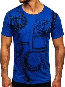 Camiseta estampada para hombre color azul Denley KS2525T