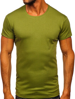 Camiseta para hombre sin estampado color caqui Bolf 2005