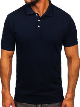 Camiseta polo de manga corta para hombre azul oscuro Bolf 0002