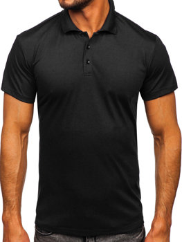 Camiseta polo de manga corta para hombre negro Bolf 8T80