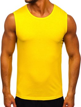 Camiseta sin manga sin estampado amarillo Bolf 99001