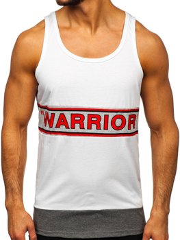 Camiseta tank top con impresión para hombre blanco Bolf SS11069
