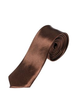 Corbata elegante delgada para hombre marrón Bolf K001