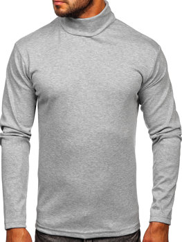 Jersey básico de cuello alto para hombre gris Bolf 145347