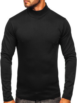 Jersey básico de cuello medio para hombre negro Bolf 145348