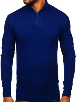 Jersey con cuello alto para hombre azul tinta Bolf MM6007