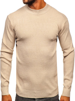 Jersey de cuello medio básico para hombre beige Bolf S8561