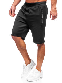 Pantalón corto de chándal para hombre negro Bolf 8K288