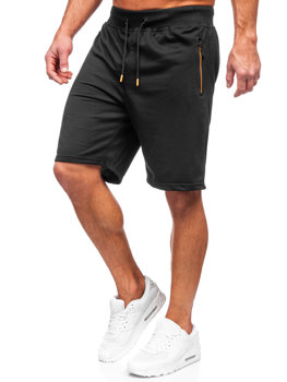Pantalón corto de chándal para hombre negro Bolf 8K295