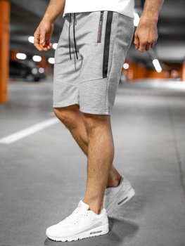 Pantalón corto deportivo para hombre color gris Denley JX137