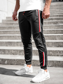 Pantalón de chándal jogger para hombre negro Bolf K10336A