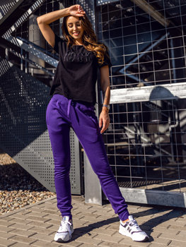 Pantalón de chándal para mujer violeta Bolf CK-01B