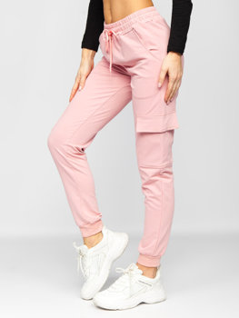 Pantalón de chándal tipo cargo para mujer rosa Bolf HW2516C