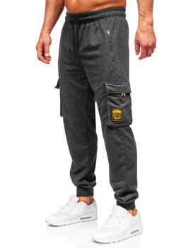 Pantalón jogger de chándal cargo para hombre antracita Bolf JX6359