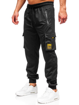 Pantalón jogger de chándal cargo para hombre negro Bolf JX6359