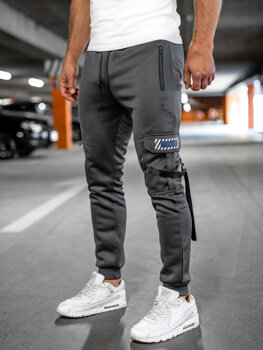 Pantalón jogger de combate forrado para hombre grafito Bolf HW2206