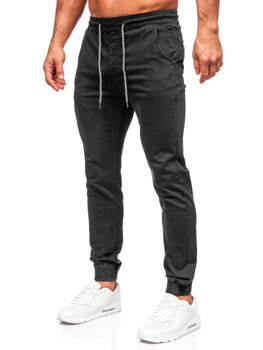 Pantalón jogger de tela para hombre negro Bolf KA6792