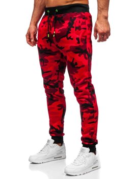 Pantalón jogger para hombre camuflaje y rojo Bolf KZ15