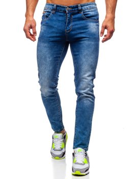 Pantalón vaquero regular fit para hombre azul oscuro Bolf KX509