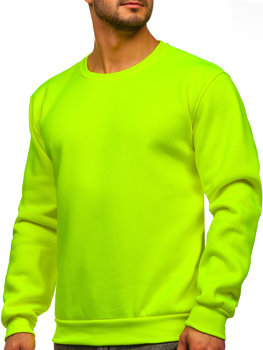 Sudadera gruesa sin capucha para hombre amarillo y fluorescente Bolf 2001