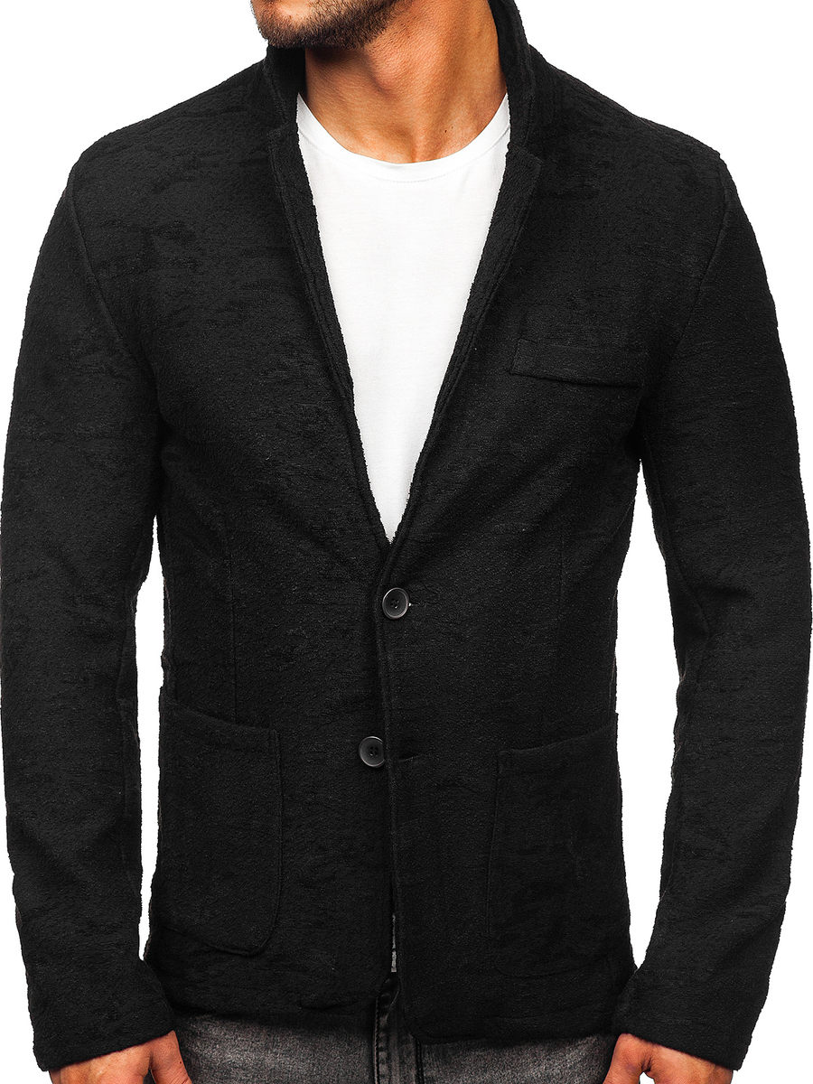 Sudadera para Hombre, Chaqueta Gris y Negra, Corte Americano