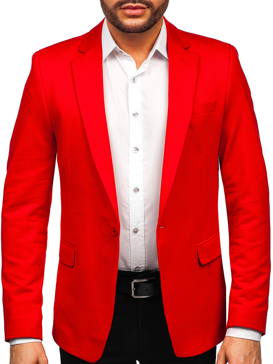 Americana casual para hombre rojo Bolf 1652A