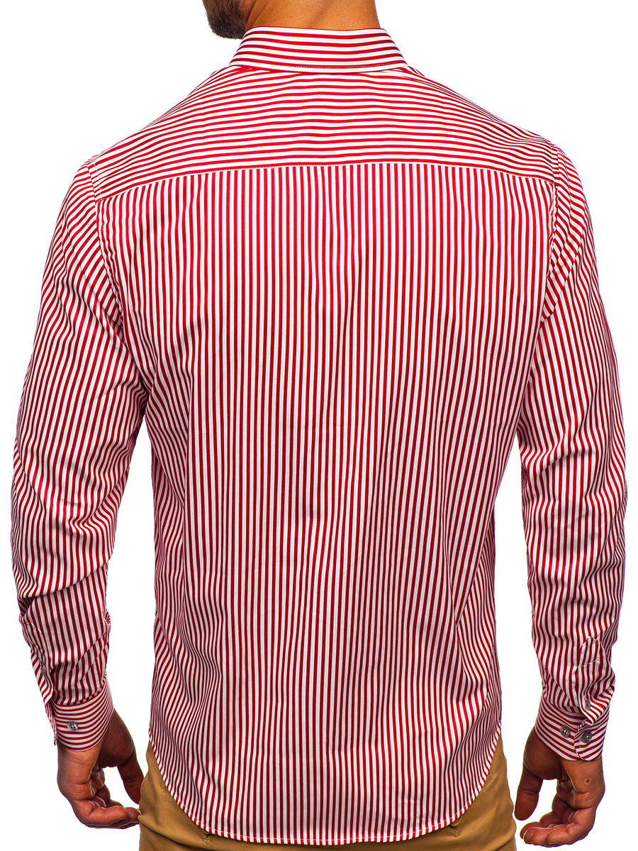 Camiseta manga larga roja hombre deals