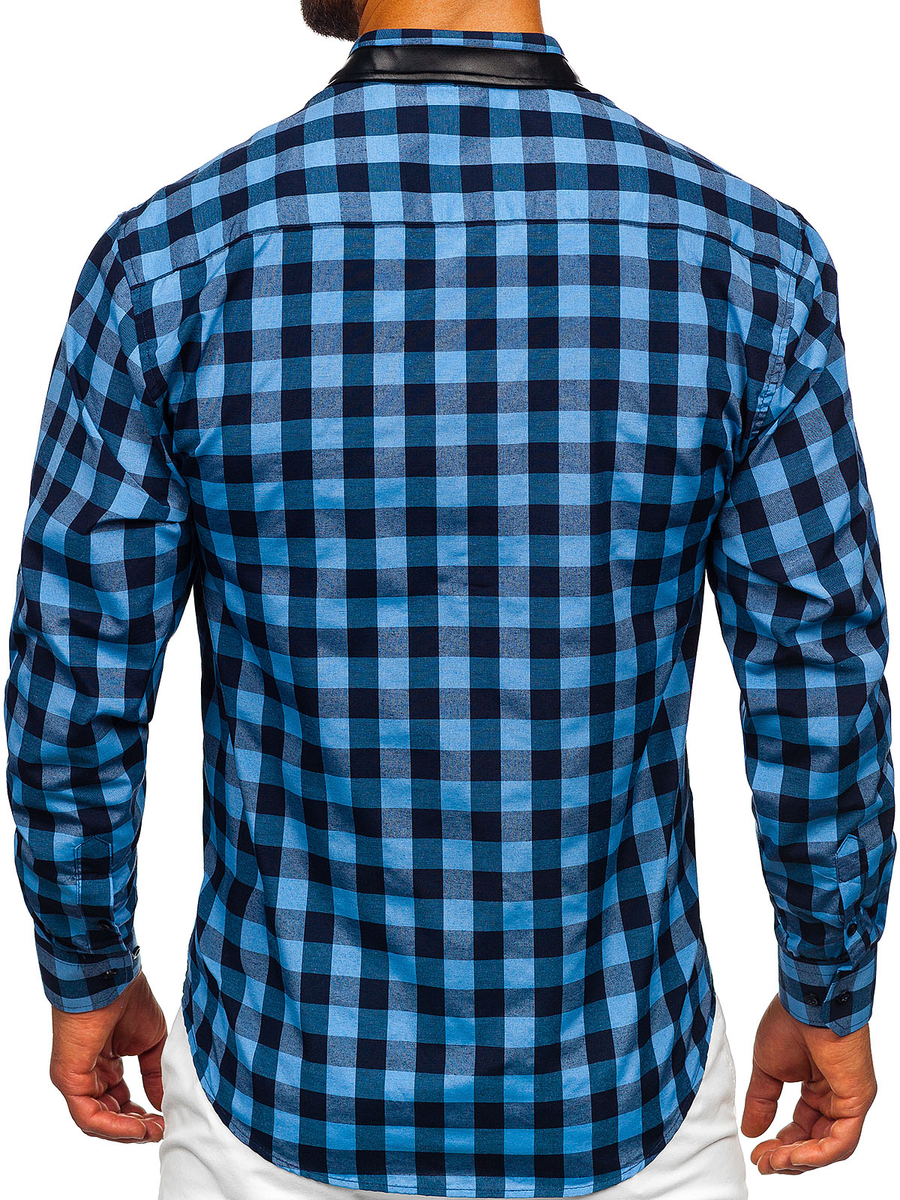 Camisas de cuadros para hombre manga larga best sale