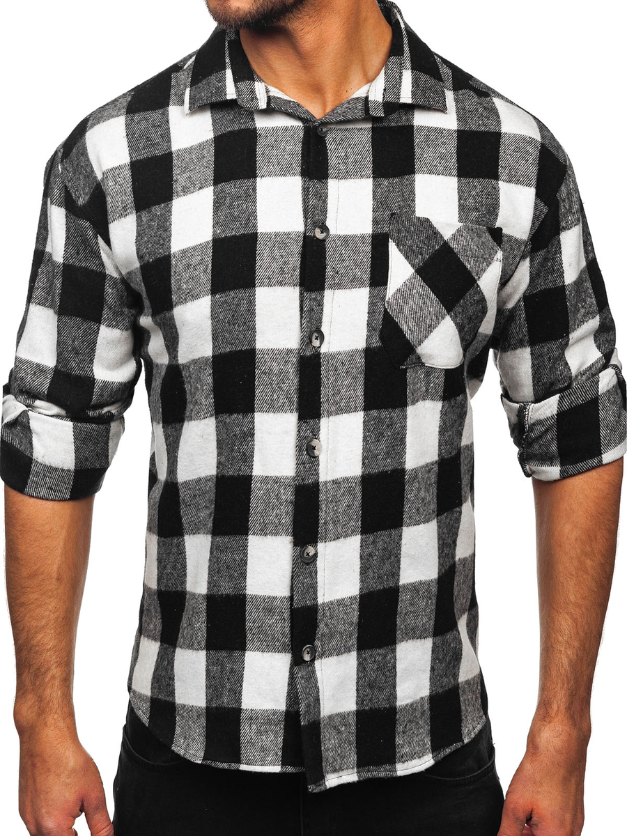 Camisas Franela Hombre GH Bass Camisa De Franela A Cuadros