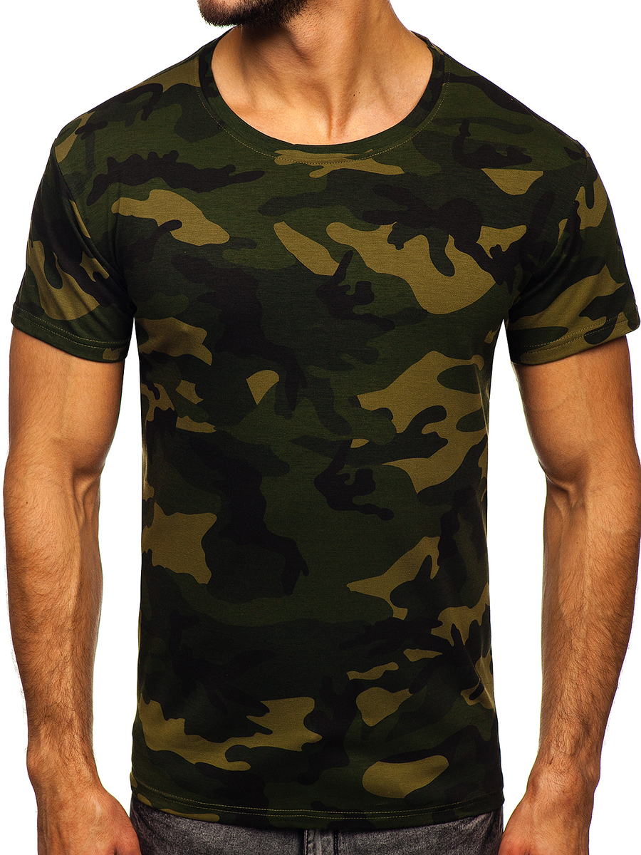 Camiseta de camuflaje para hombre color caqui Bolf S807 KHAKI