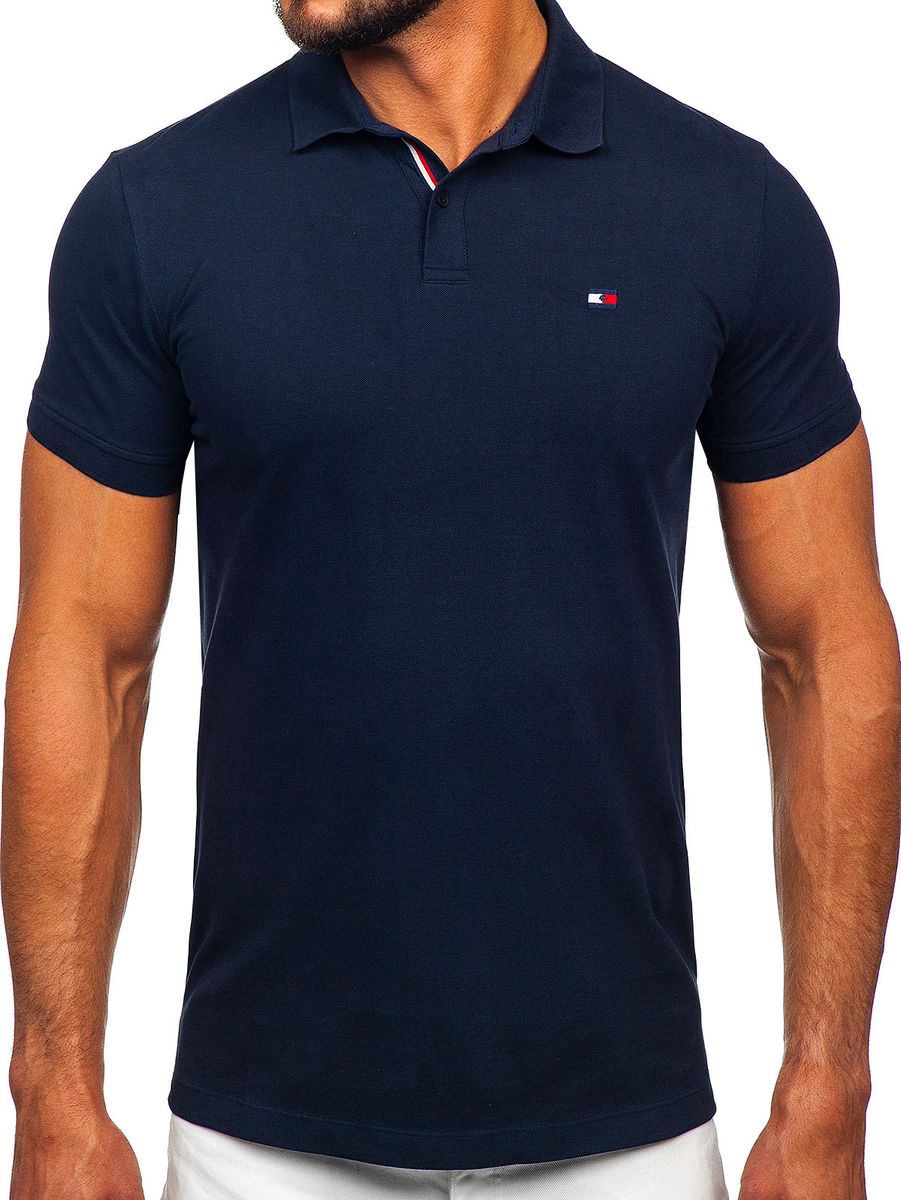 Camiseta polo de manga hombre oscuro Tommy Hilfiger TH10084