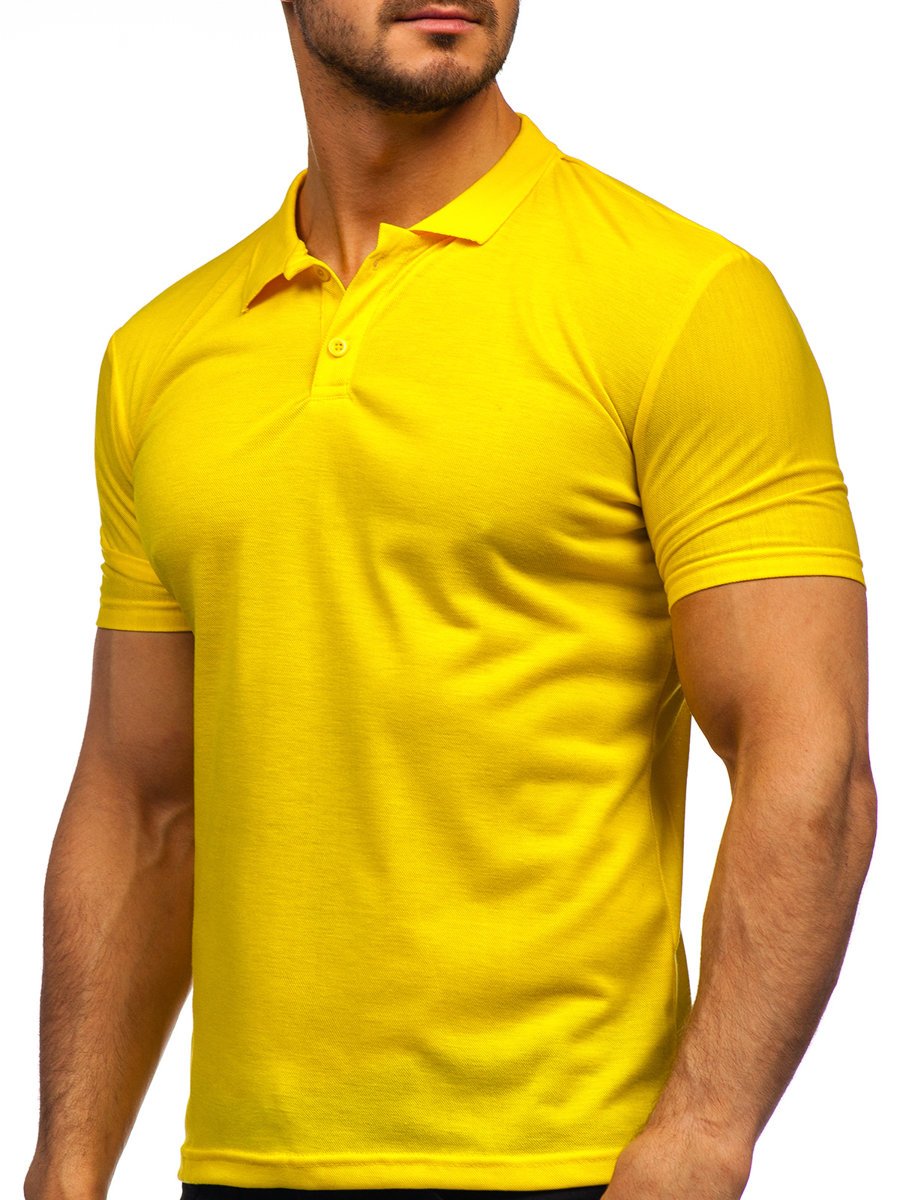 Camiseta amarilla para hombre, color amarillo