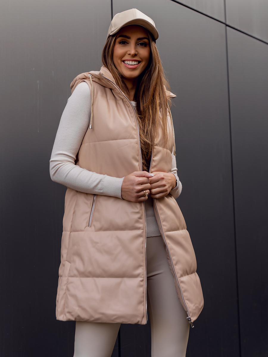 Chaleco beige mujer outlet