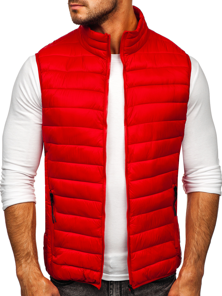 Chaleco Hombre - Casual Chaleco - Rojo 