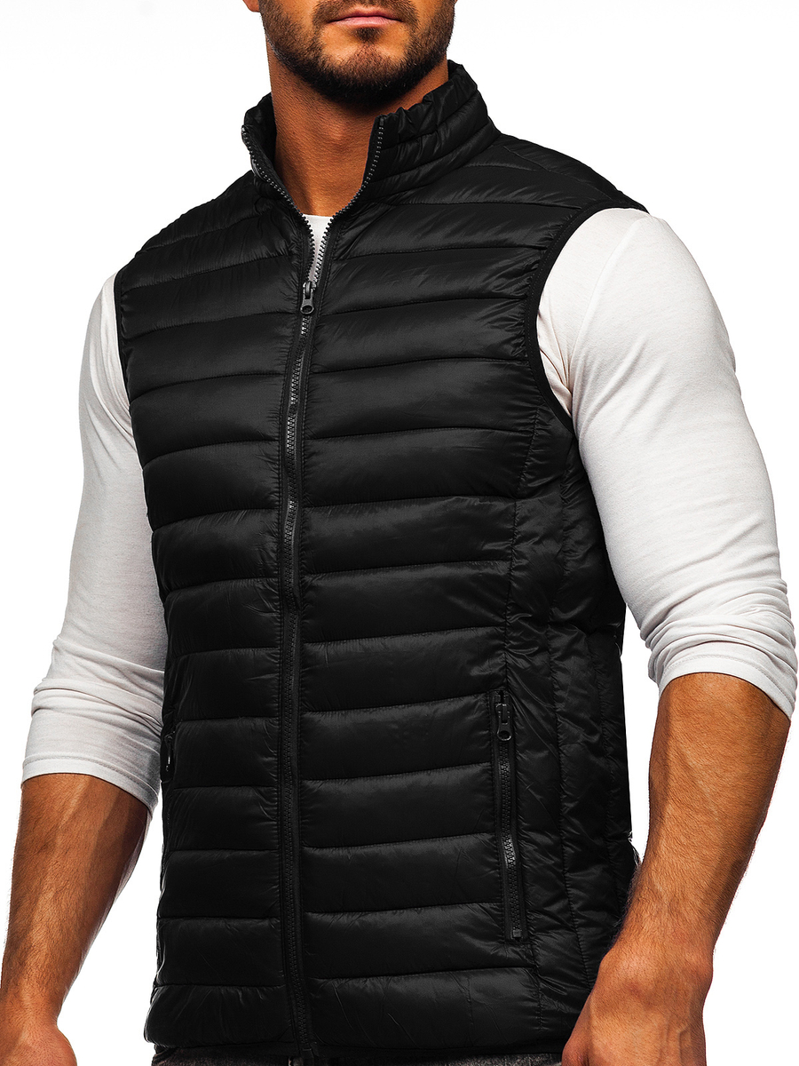 recluta Productividad Cuatro Chaleco acolchado sin capucha para hombre negro Bolf LY32 NEGRO