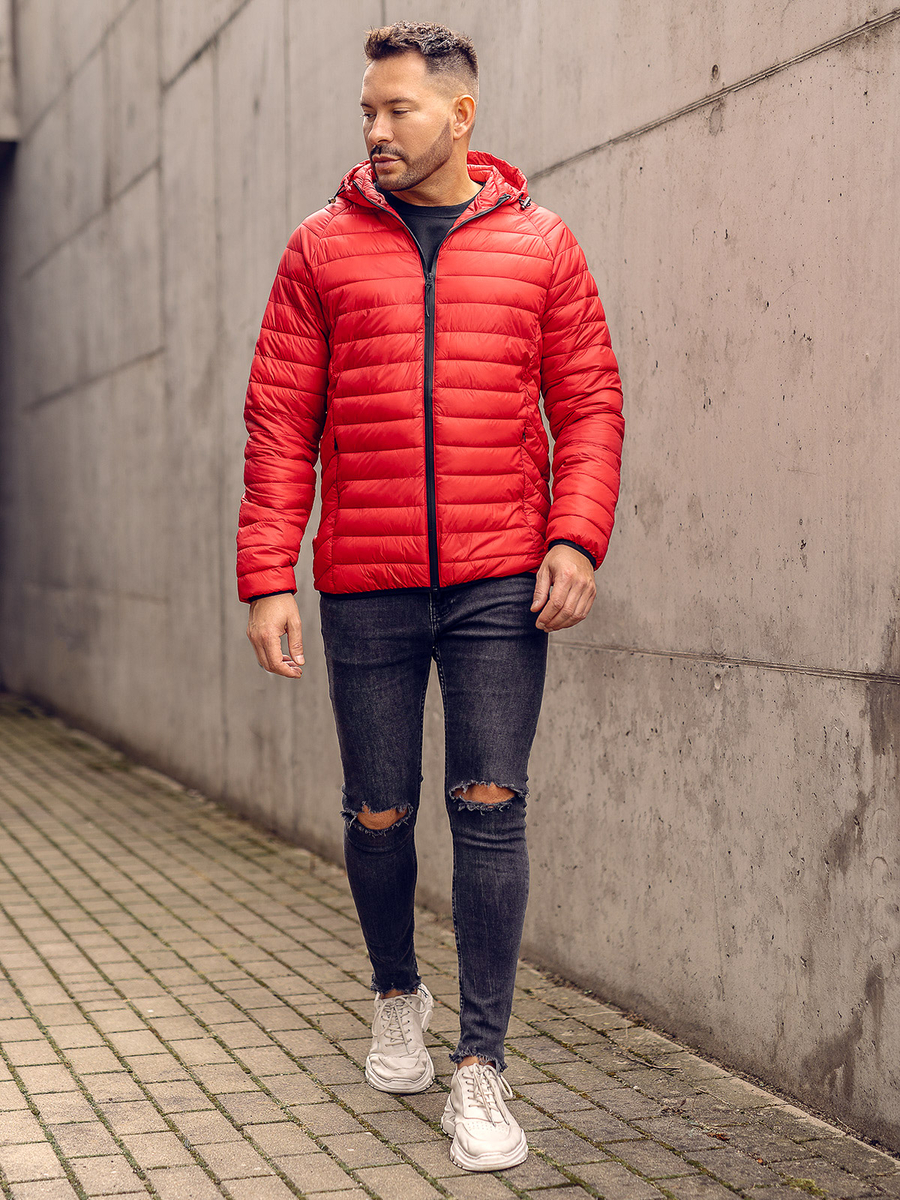 Chaqueta roja hombre shop