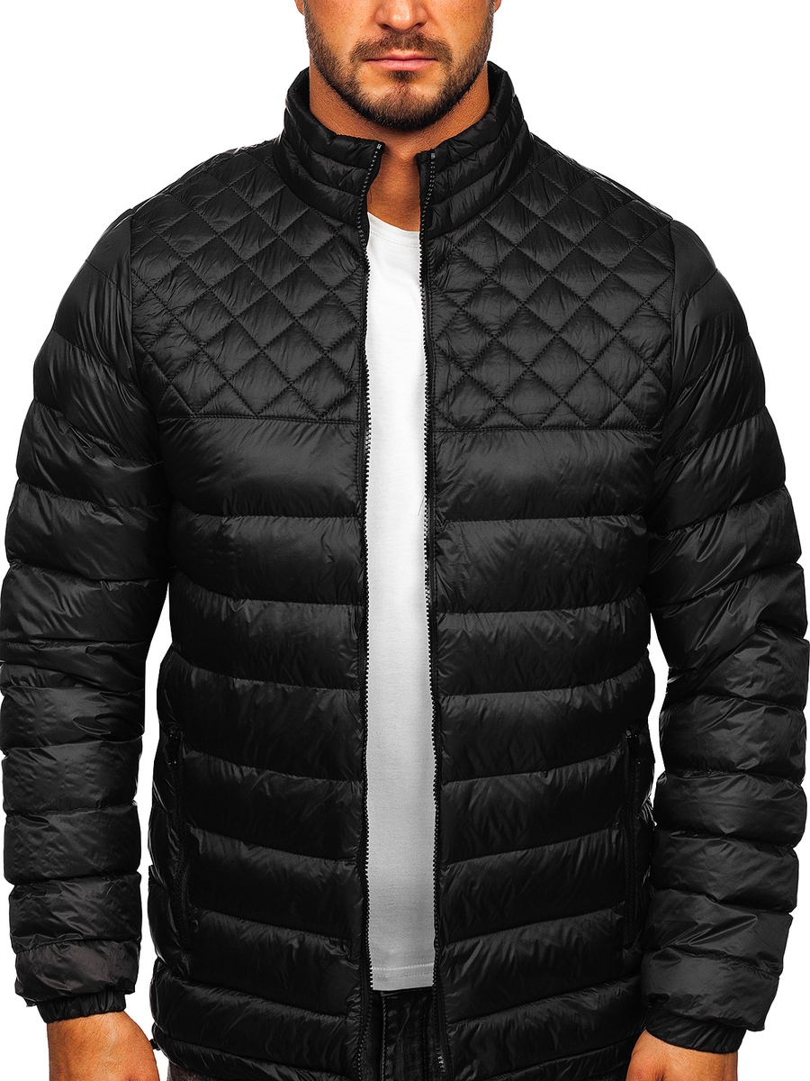 Chaqueta acolchada de invierno para hombre negro Bolf 7325A