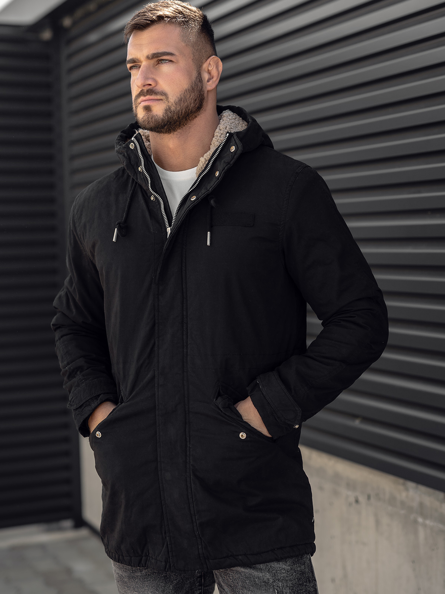 Chaqueta algodón de invierno parka para hombre negro Bolf EX838A NEGRO