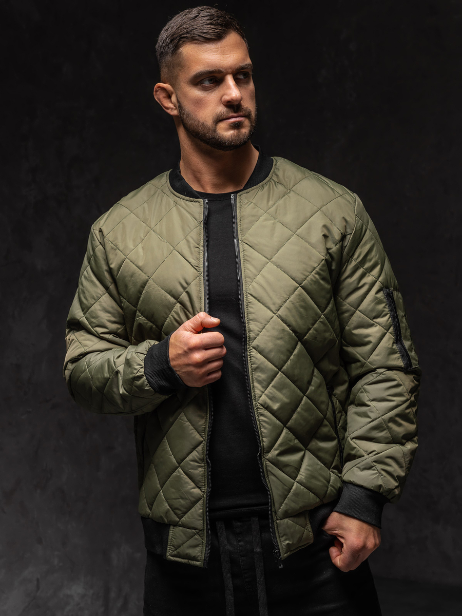 Chaqueta bomber ligera acolchada para hombre