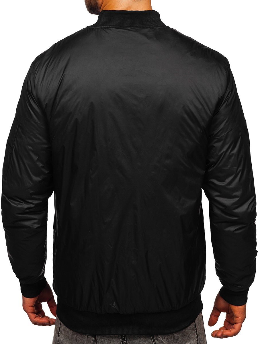 empieza la acción Resentimiento combinar Chaqueta bomber de entretiempo para hombre color negro Bolf AK95 NEGRO