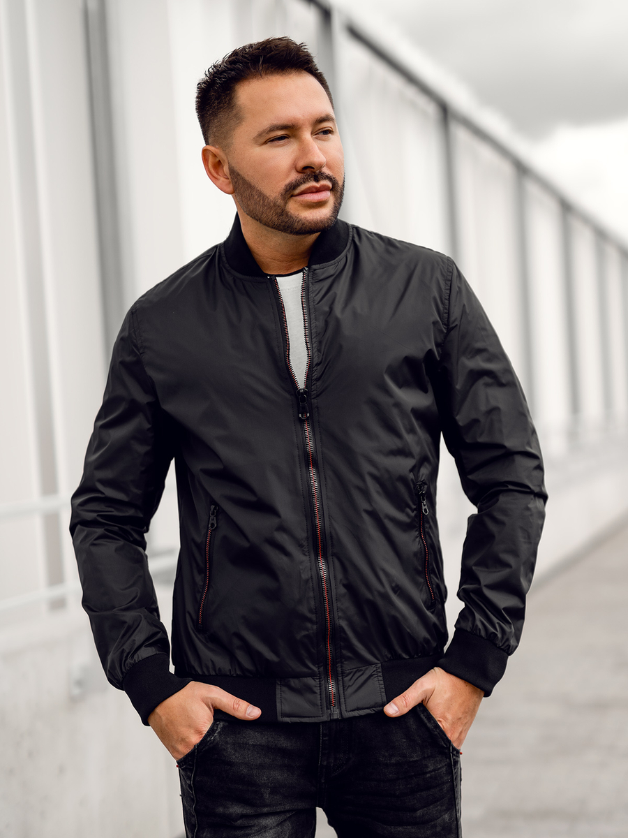 Chaqueta bomber de entretiempo hombre negro Bolf 7116A