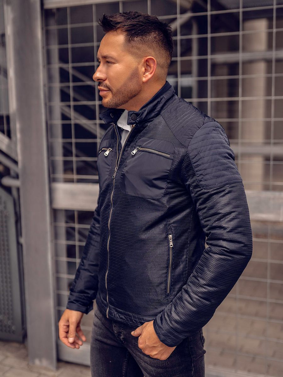 Chaqueta de entretiempo para hombre azul oscuro Bolf KS2149