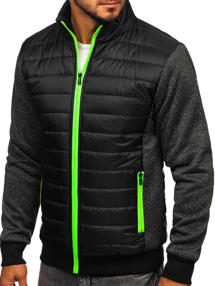 Chaqueta de entretiempo para hombre negro Bolf TY50