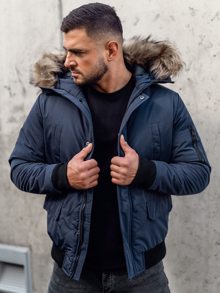 Chaqueta de invierno para hombre azul oscuro Bolf 2019 AZUL OSCURO