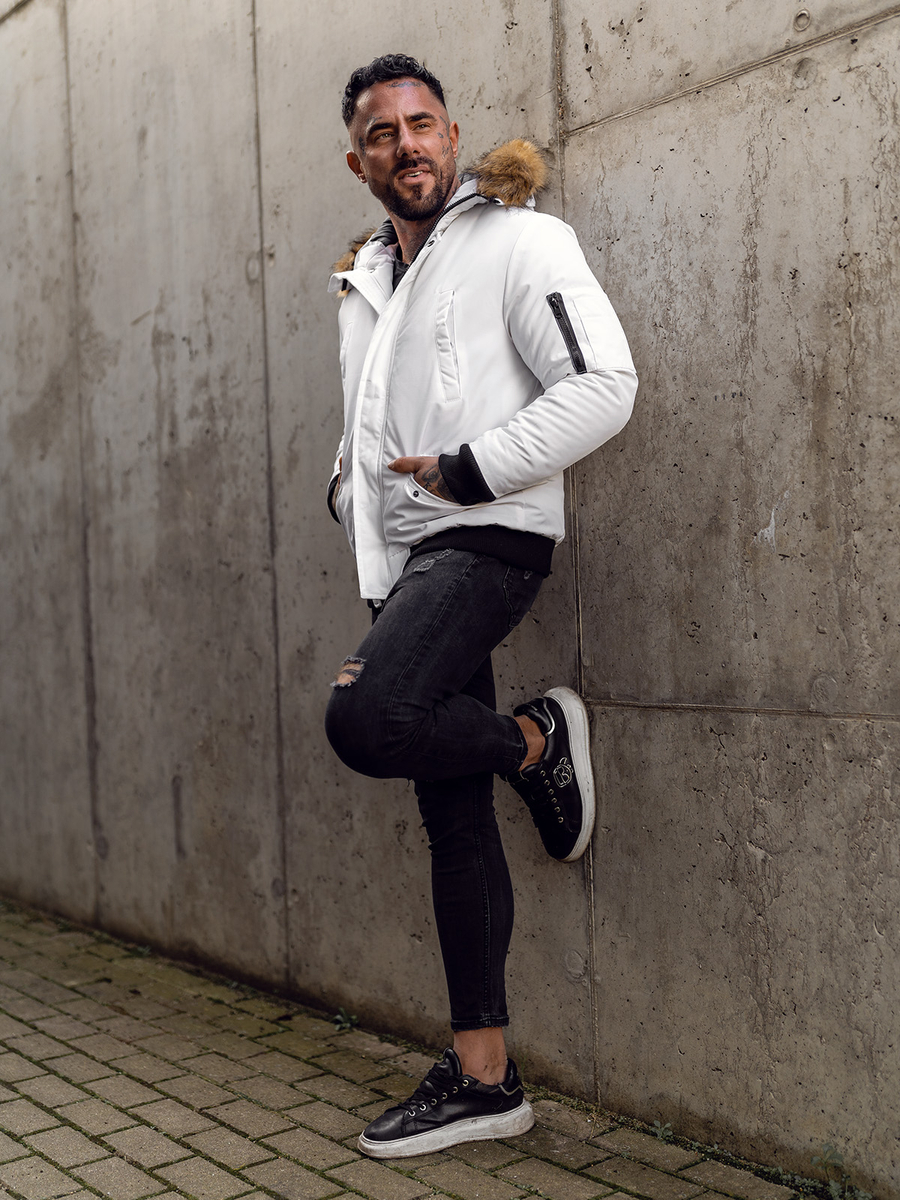 Chaqueta de invierno para hombre blanca Bolf 2019